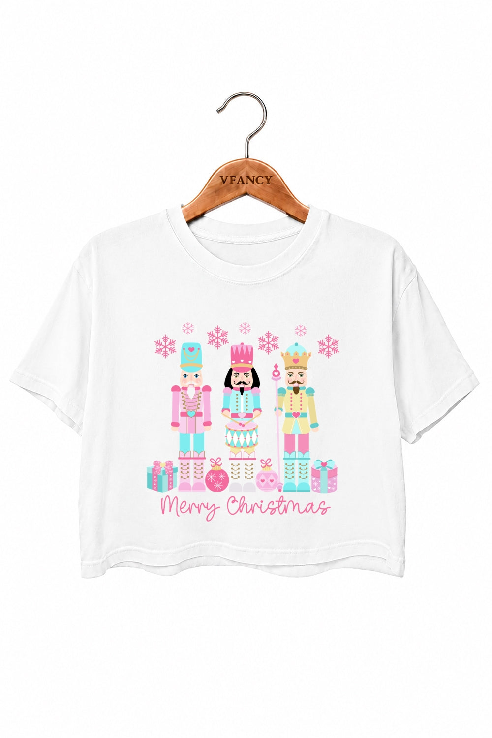 Merry christmas nutcracker crop top