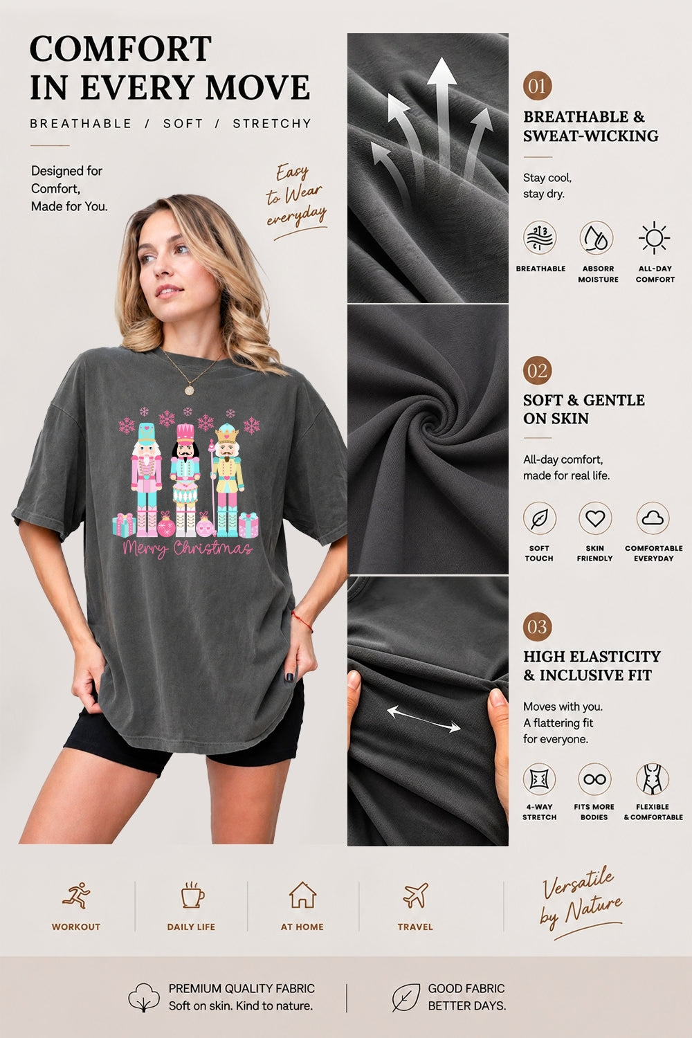 Merry christmas nutcracker tee