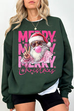 Merry christmas santa blowing bubble sweatshirt