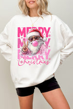 Merry christmas santa blowing bubble sweatshirt