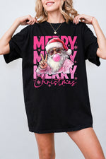 Merry christmas santa blowing bubble tee