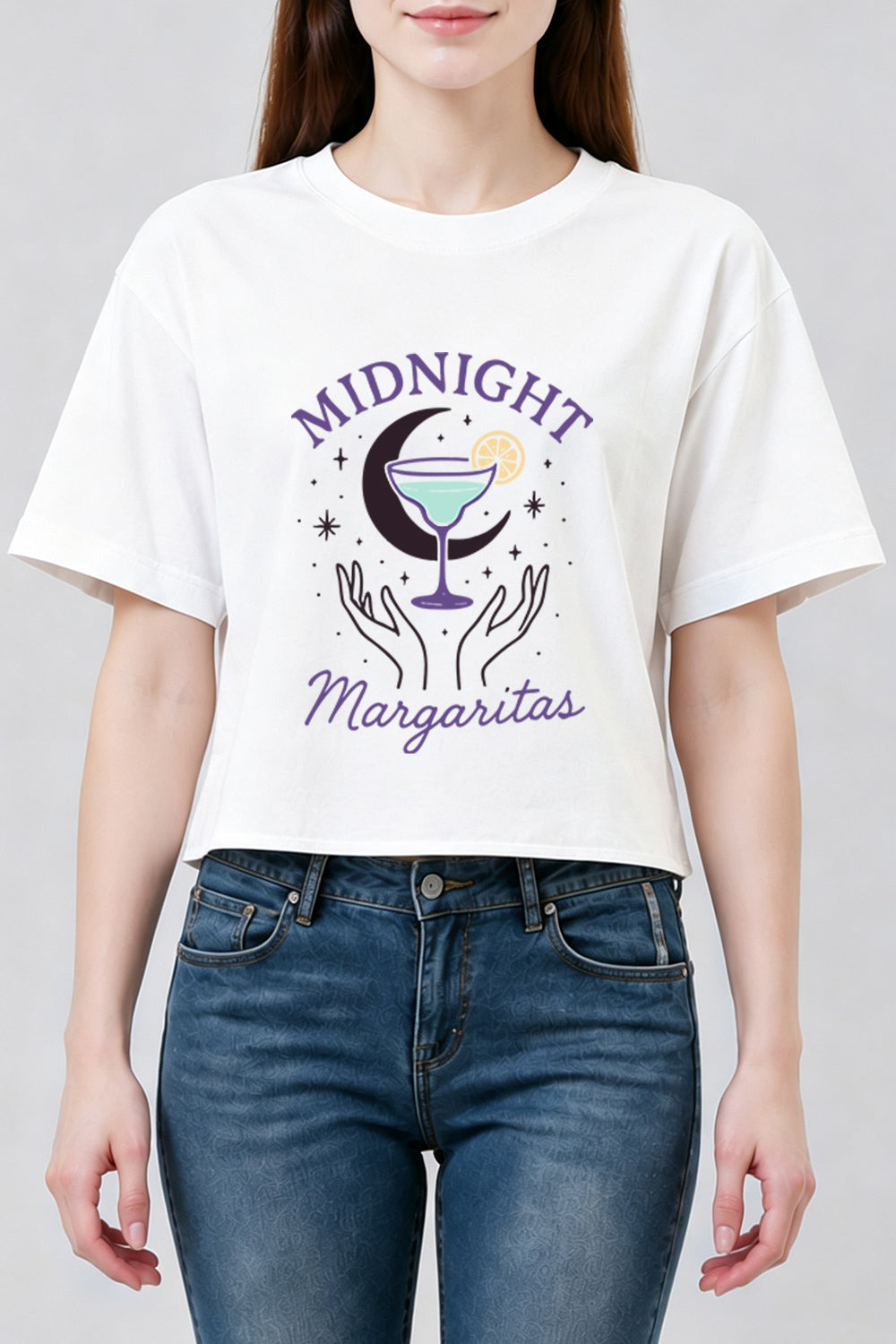Midnight margaritas drinking crop top