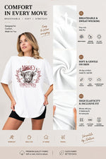 Mooey christmas cow lover club tee
