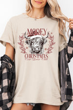 Mooey christmas cow lover club tee