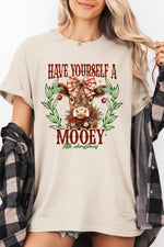 Mooey christmas cow tee