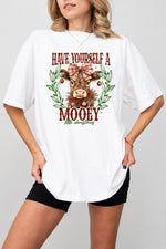 Mooey christmas cow tee