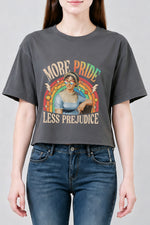 More pride less prejudice funny crop top