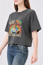 More pride less prejudice funny crop top