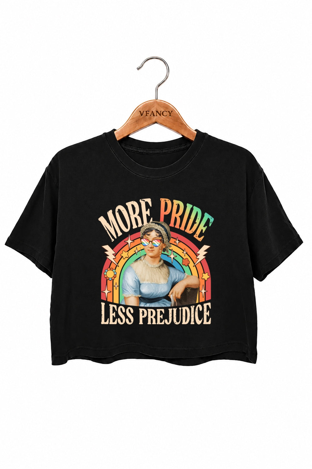 More pride less prejudice funny crop top