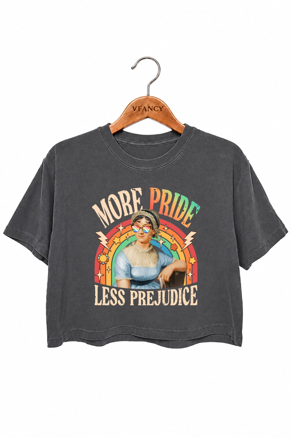 More pride less prejudice funny crop top