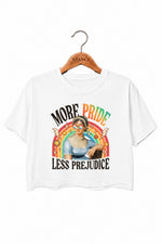 More pride less prejudice funny crop top