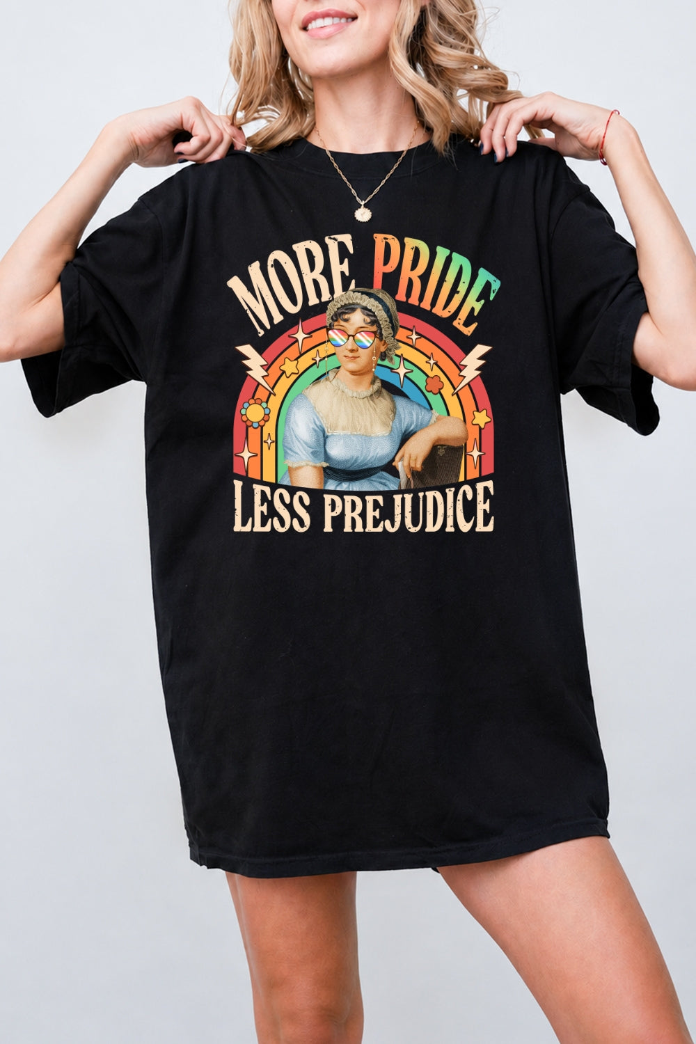 More pride less prejudice funny tee
