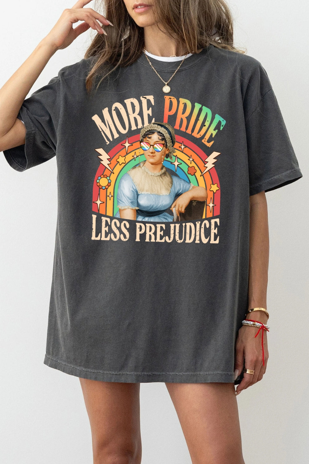 More pride less prejudice funny tee