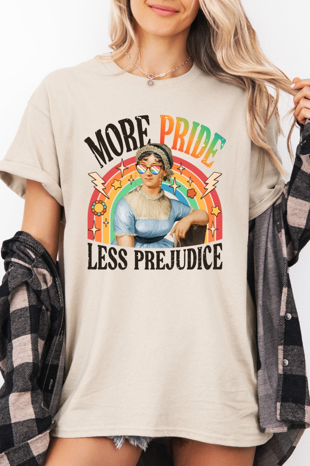 More pride less prejudice funny tee