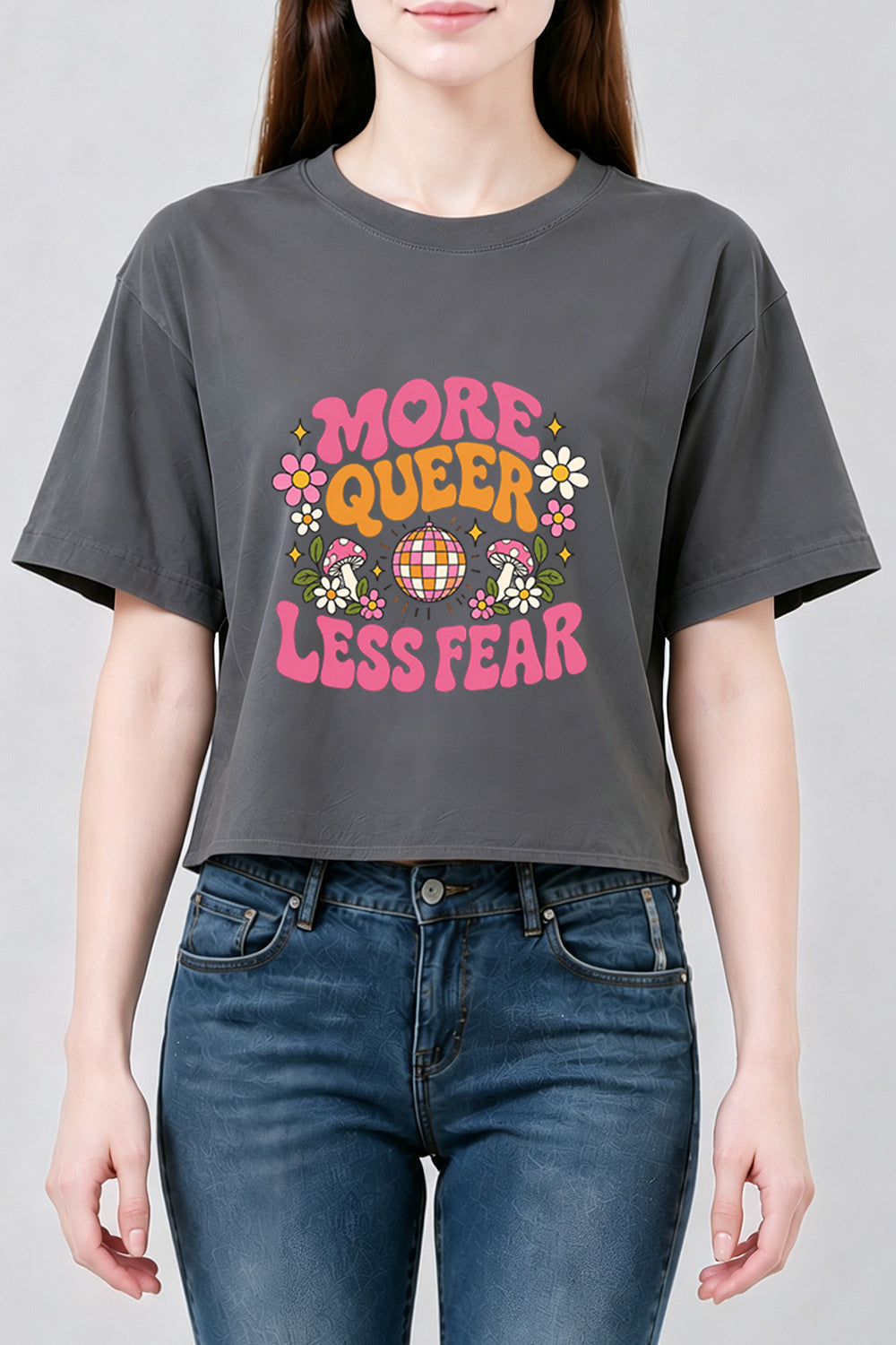 More queer less fear cute crop top