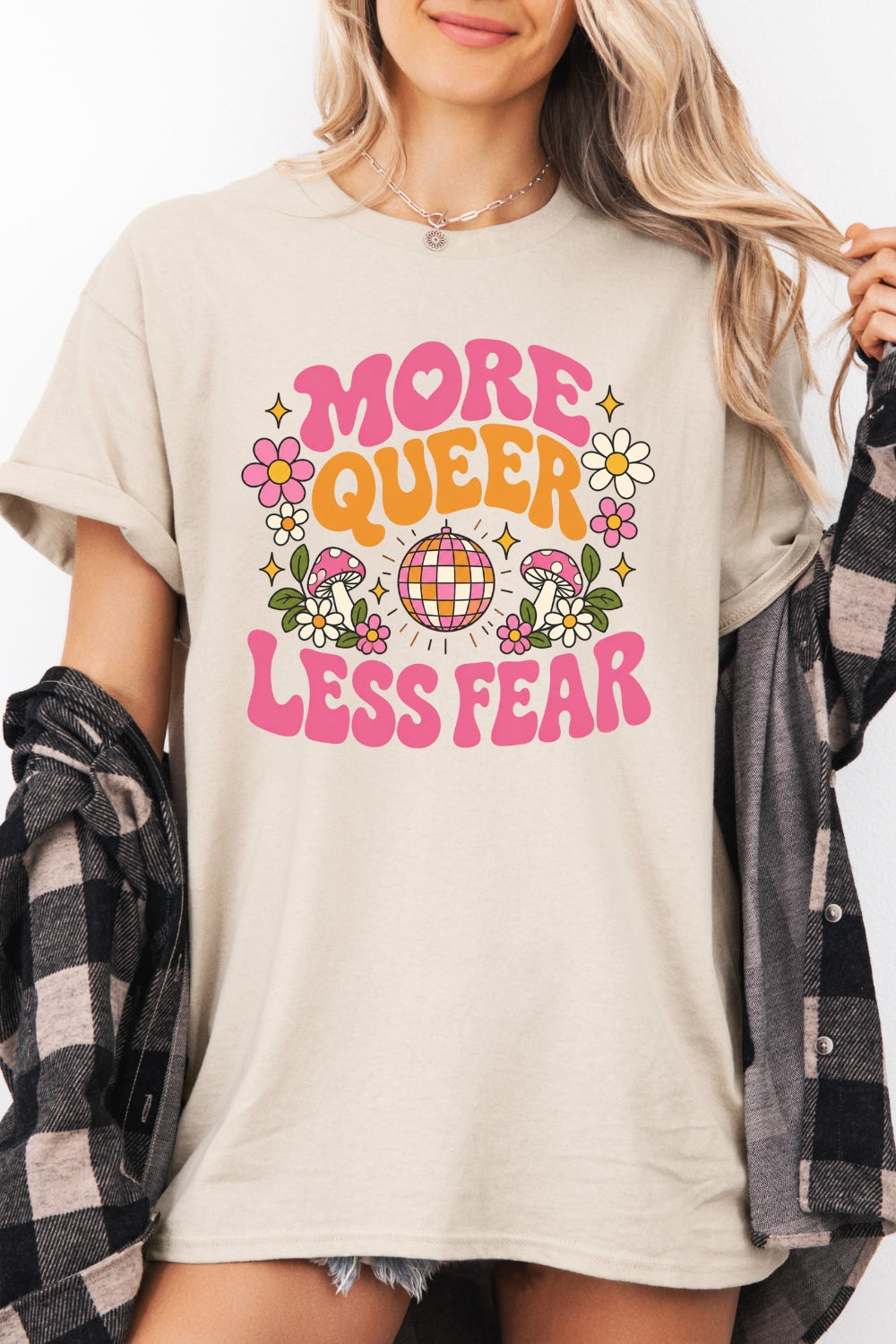More queer less fear cute tee