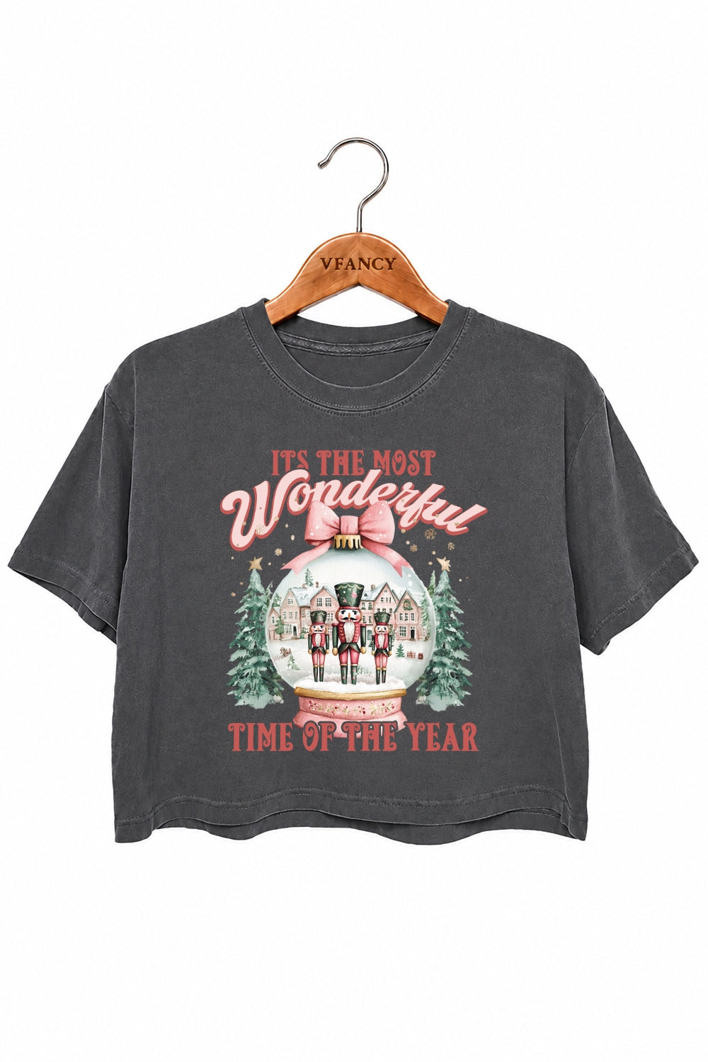 Most wonderful time christmas crop top