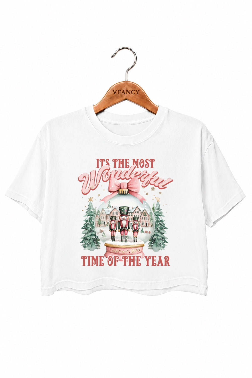 Most wonderful time christmas crop top