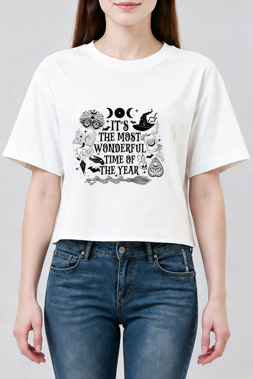 Most wonderful time halloween crop top