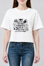 Most wonderful time halloween crop top
