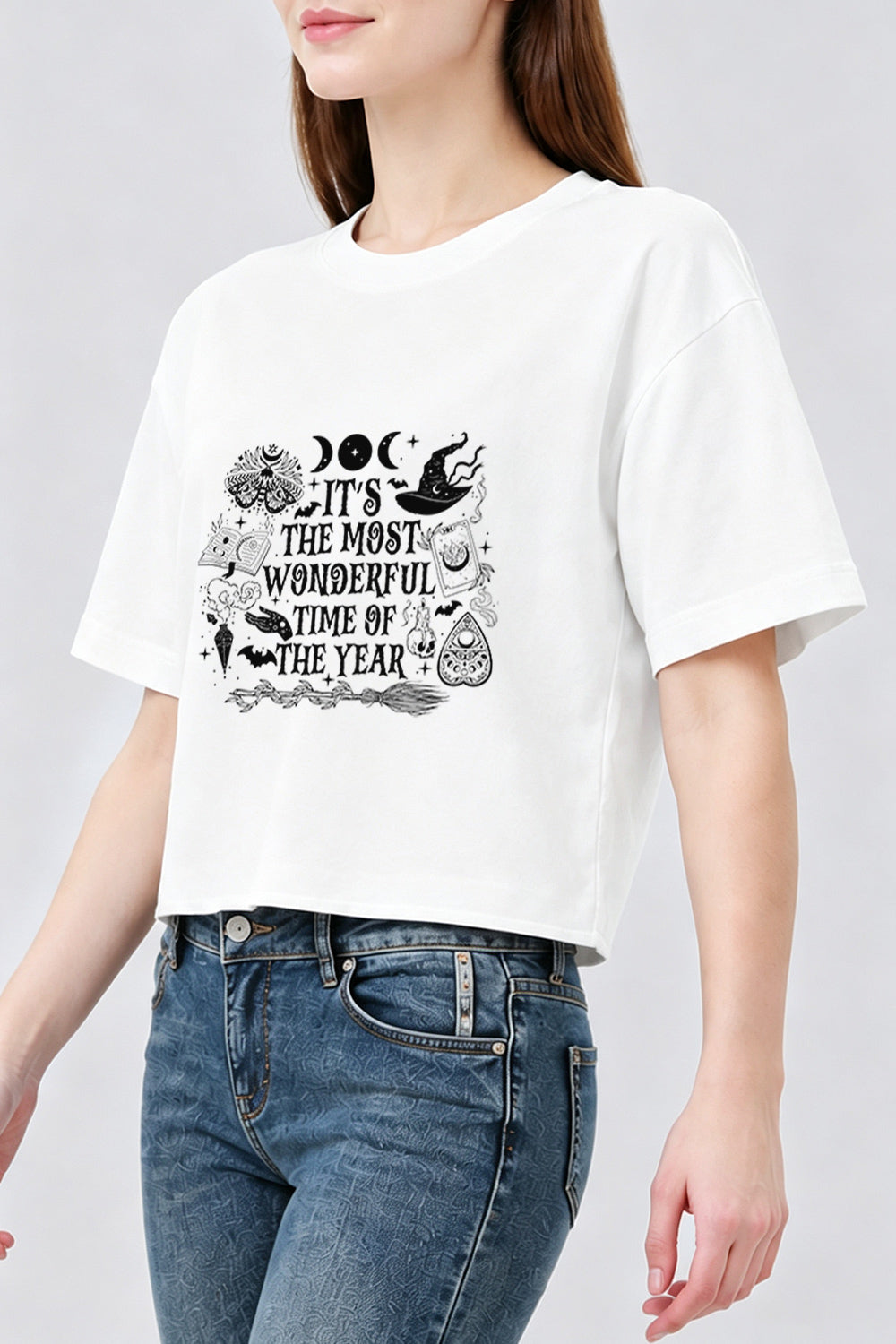Most wonderful time halloween crop top