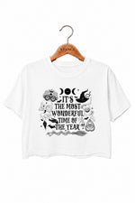 Most wonderful time halloween crop top