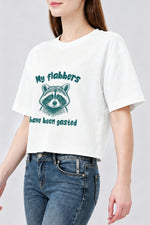 My flabbers have been gasted raccoon crop top