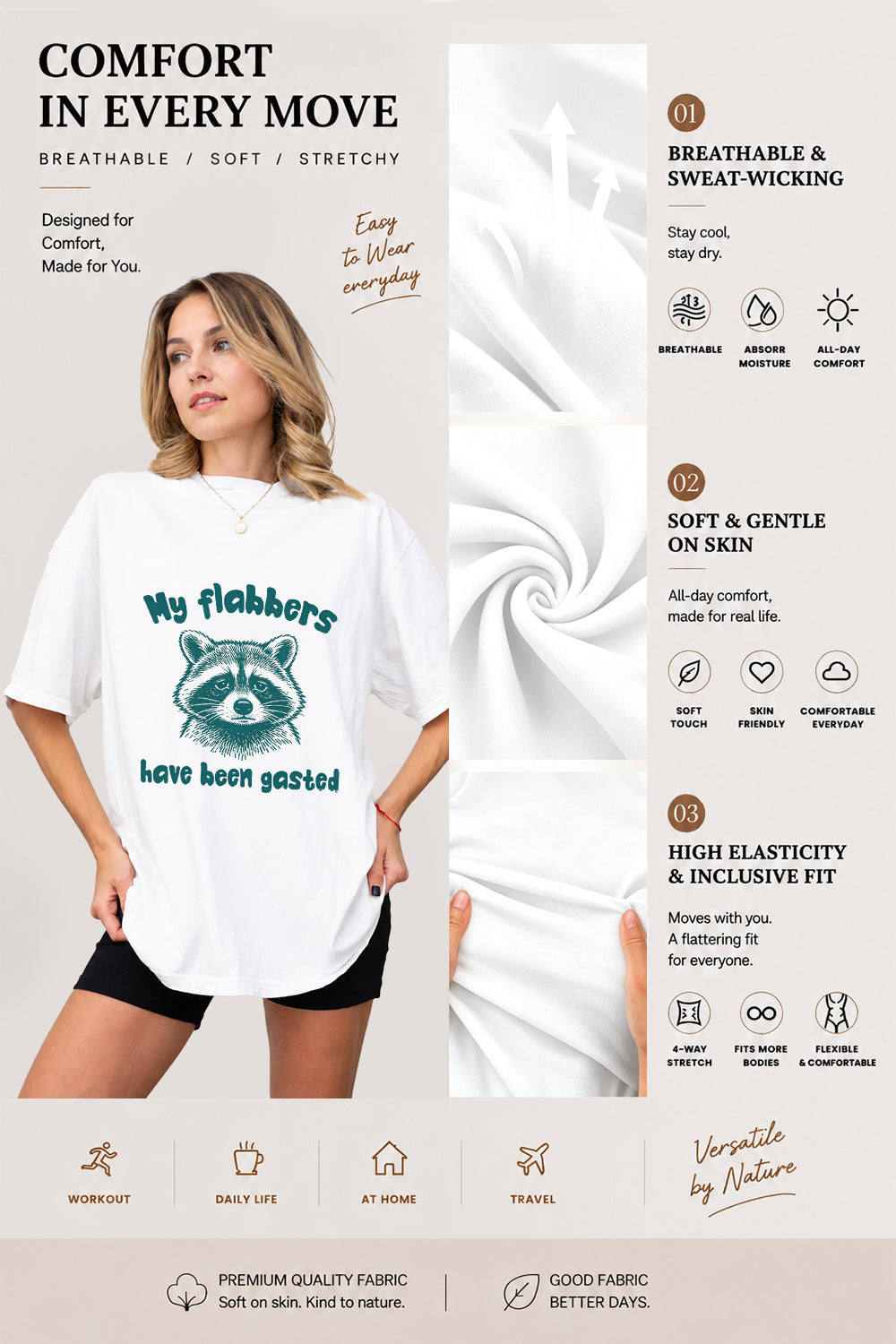 My flabbers have been gasted raccoon tee