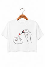 Nail polish with attitude crop top
