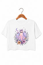 Neon ghost floral crop top