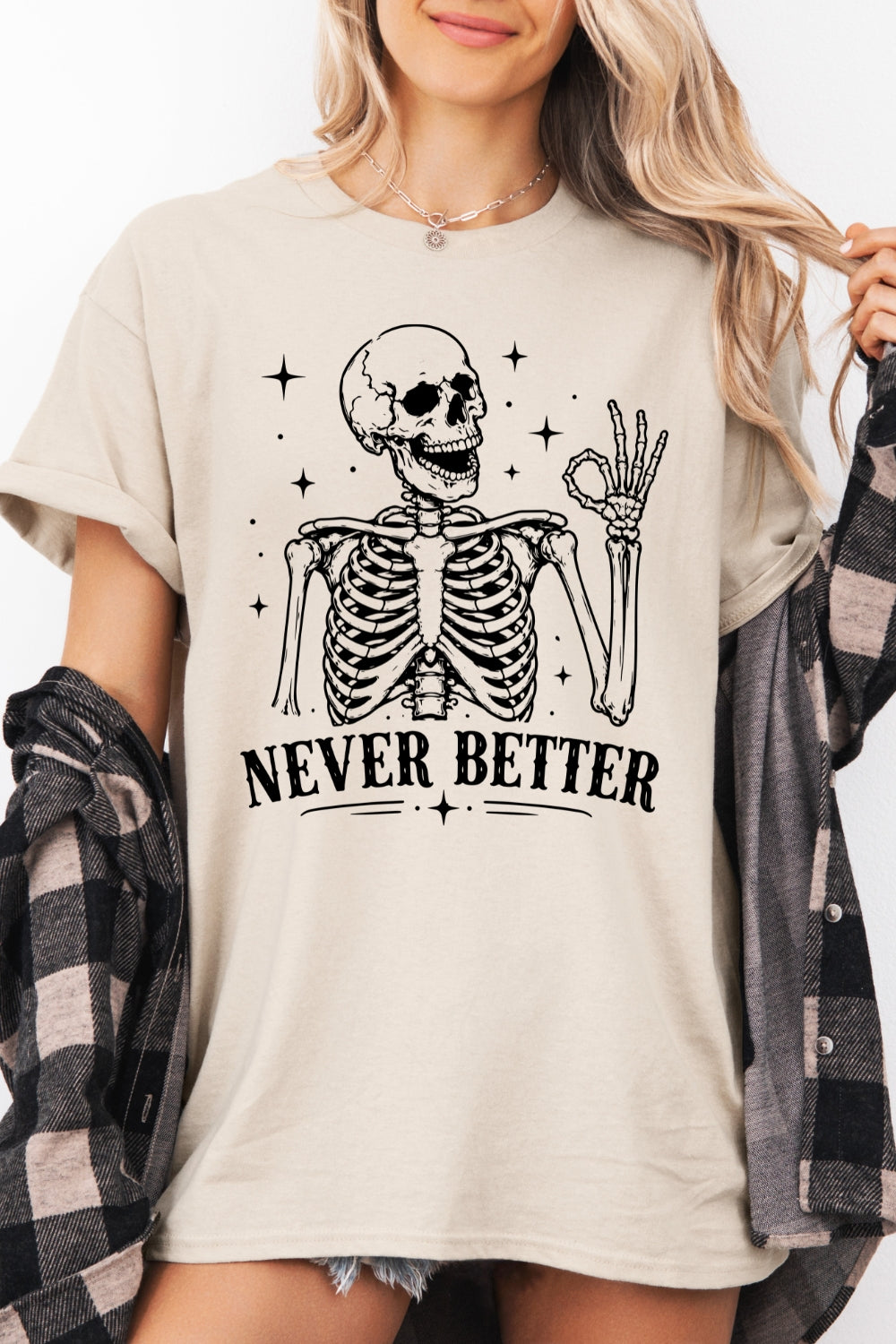 Never better skull tee