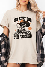 No rest for the wicked skull tee