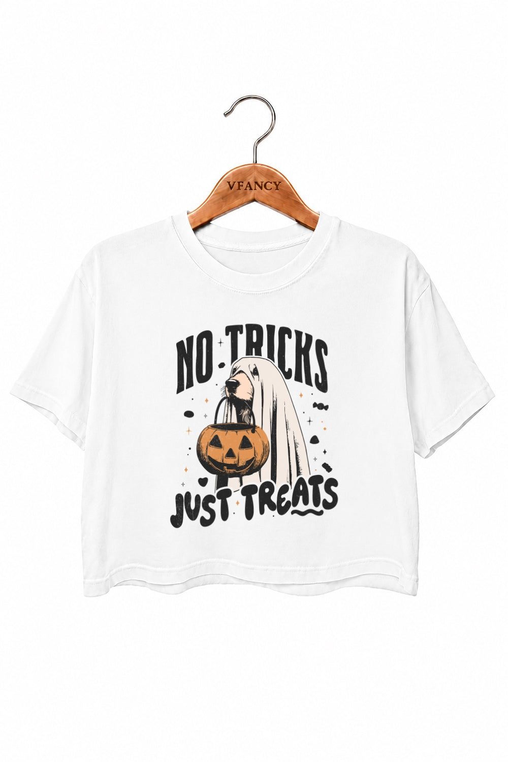 No tricks just treats dog crop top