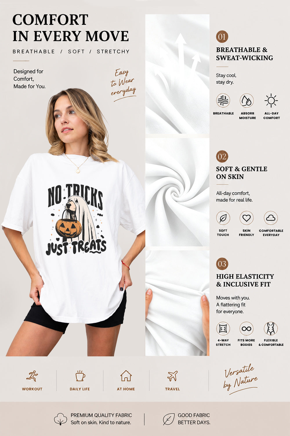 No tricks just treats dog tee