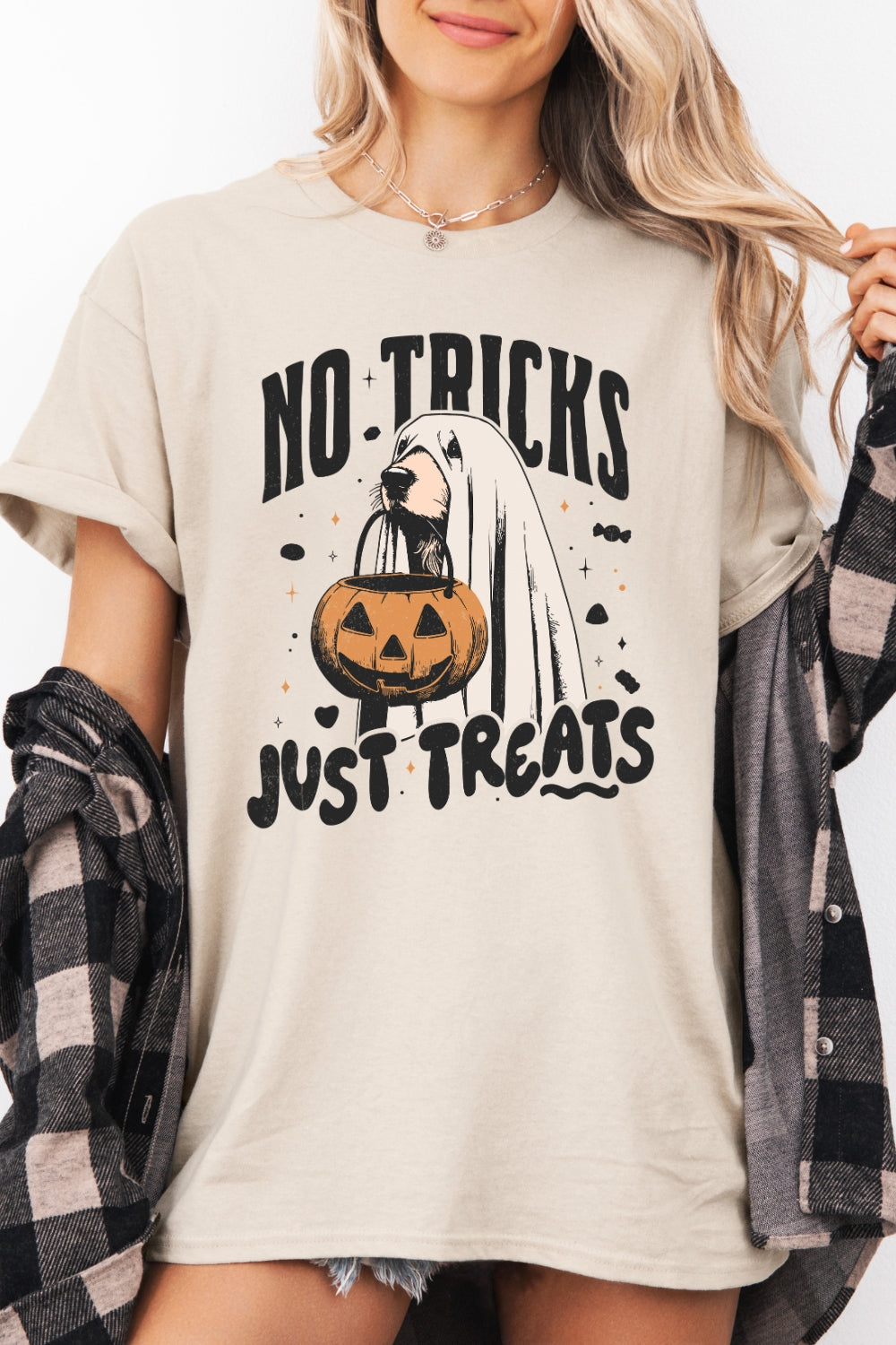 No tricks just treats dog tee
