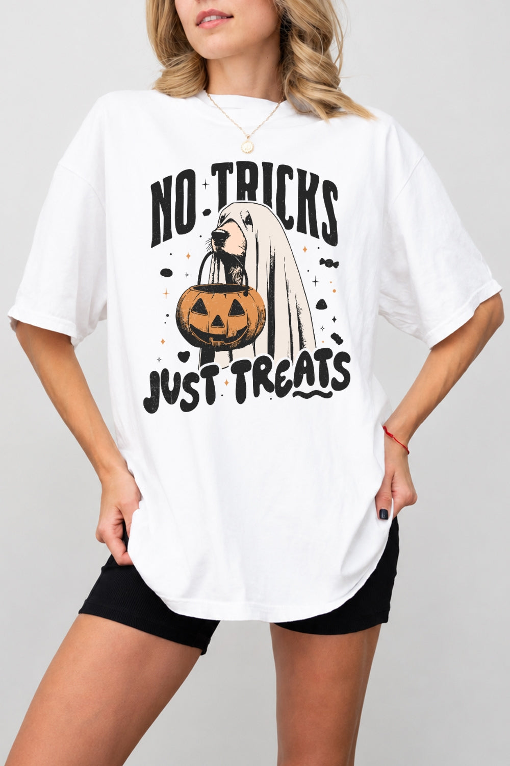 No tricks just treats dog tee