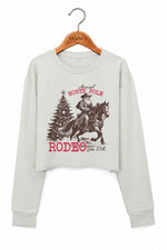 North pole rodeo christmas crop sweatshirt