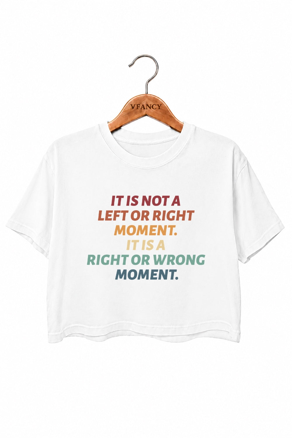 Not a left or right moment crop top