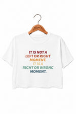 Not a left or right moment crop top