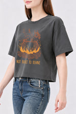 Not built to behave crop top