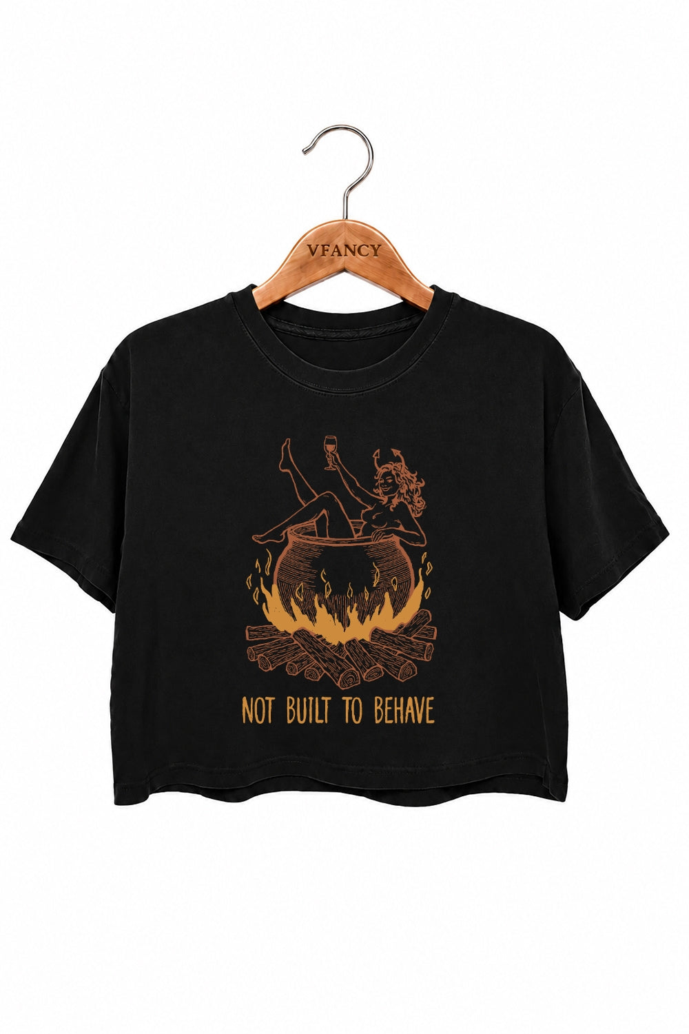 Not built to behave crop top
