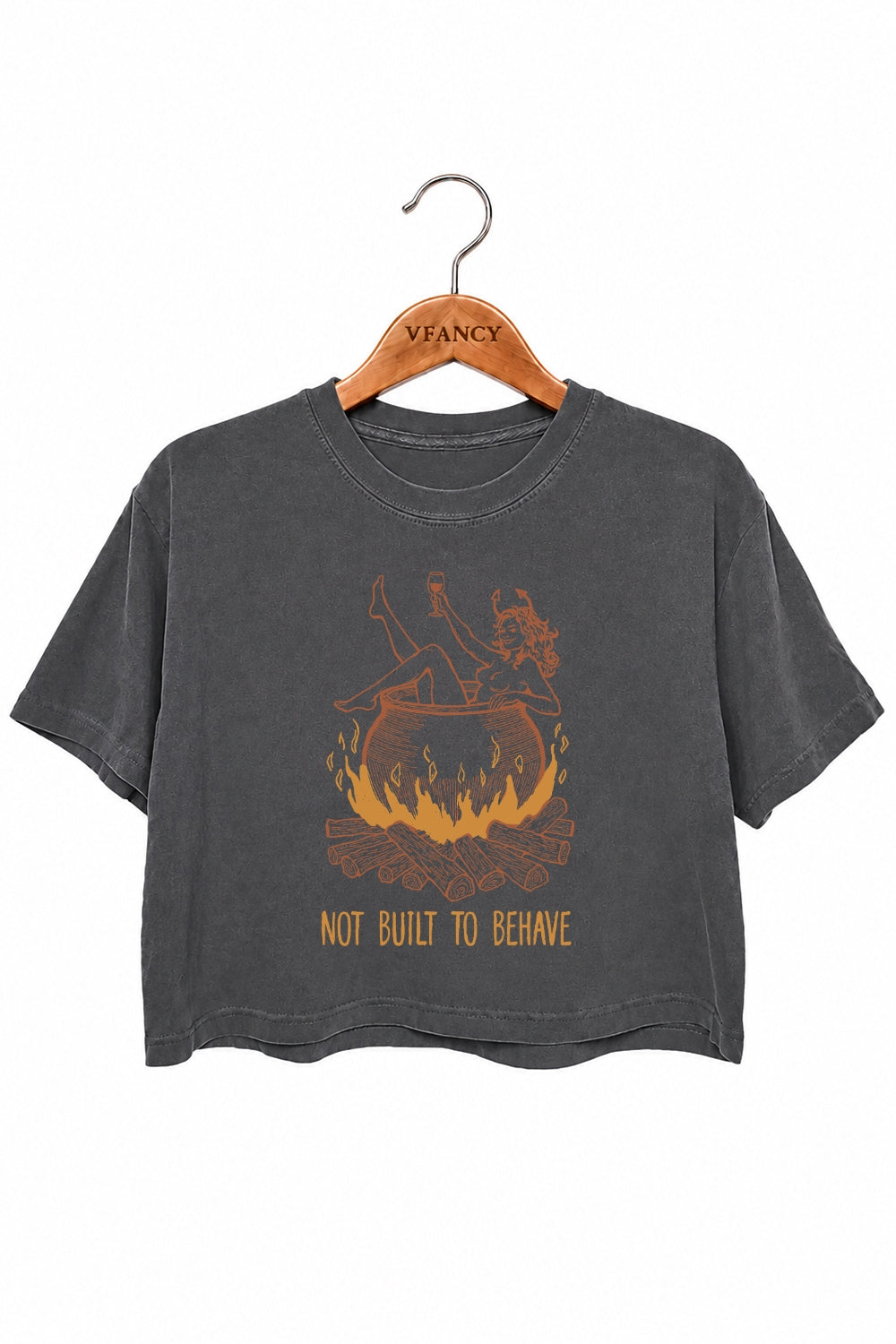 Not built to behave crop top
