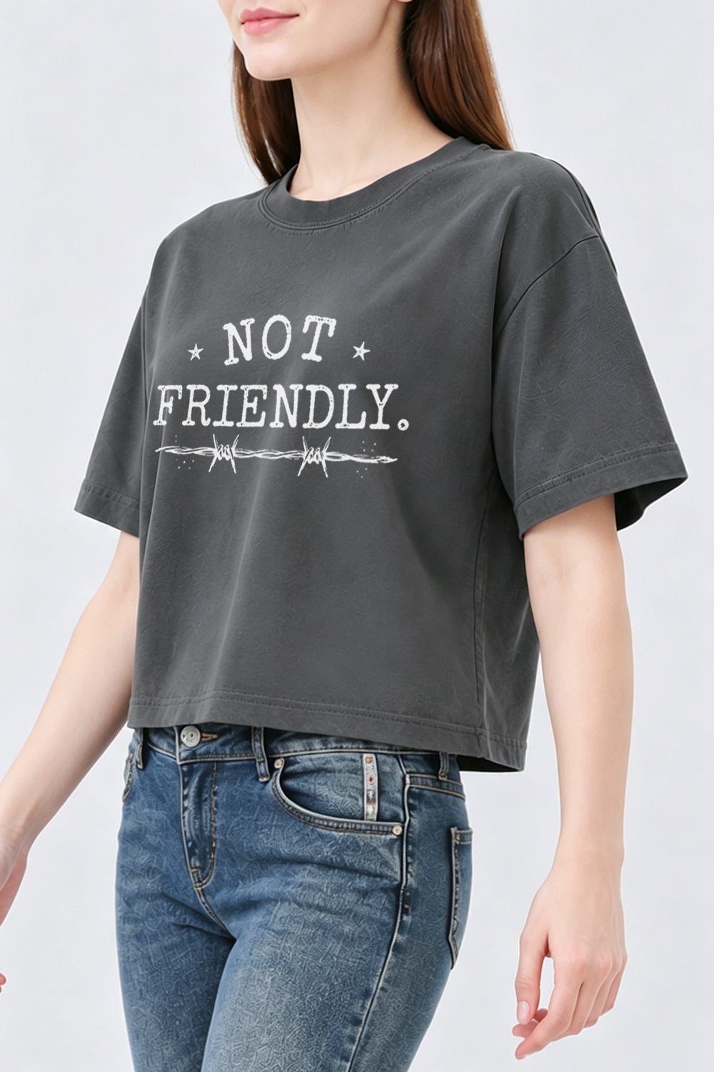 Not friendly crop top