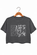 Note to self crop top
