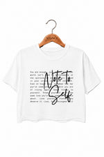 Note to self crop top