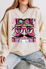Oil painting style nutcracker christmas sweatshirt