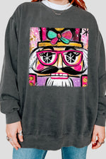 Oil painting style nutcracker christmas sweatshirt