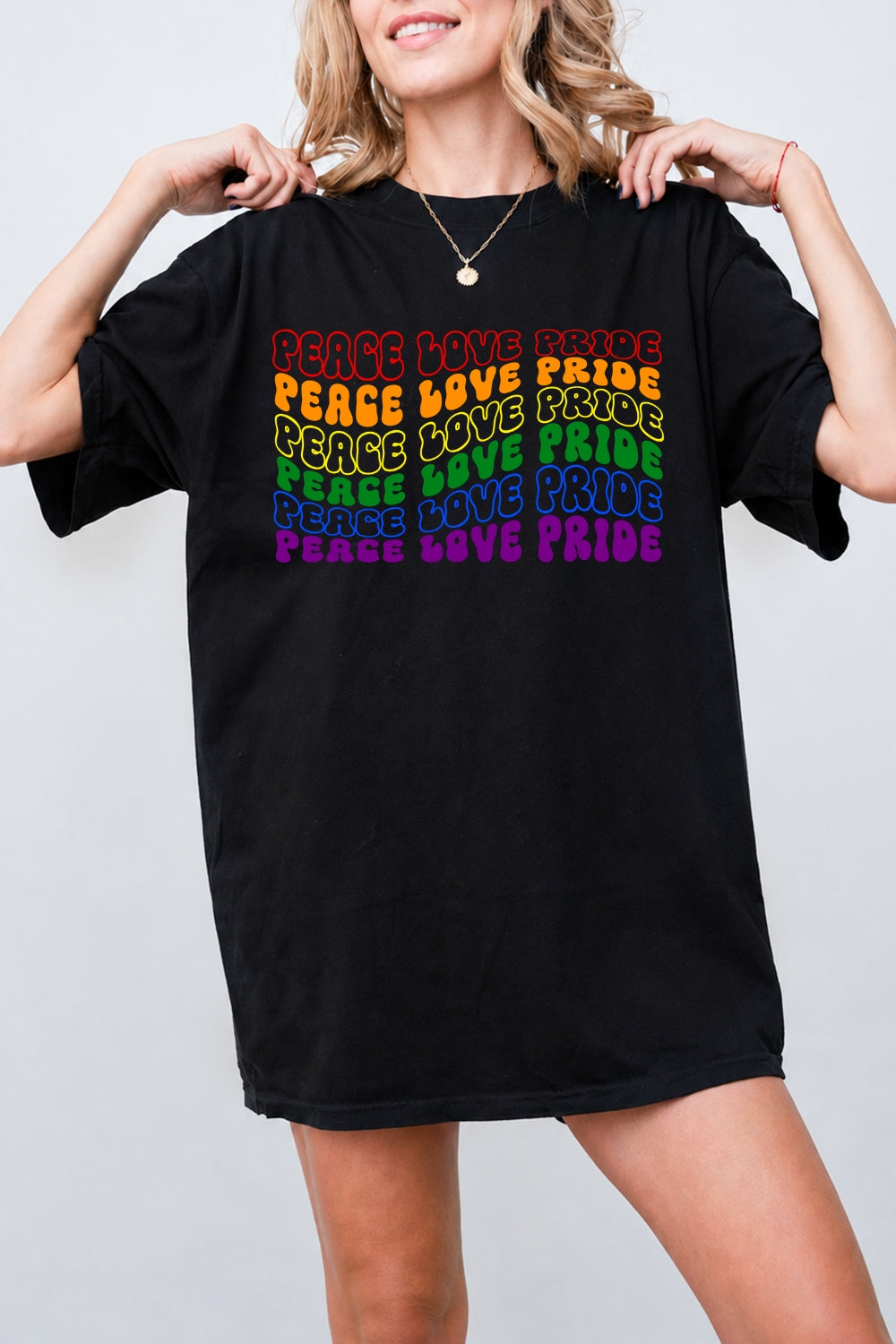 Peace love pride tee