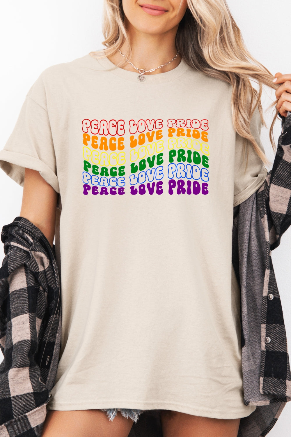 Peace love pride tee