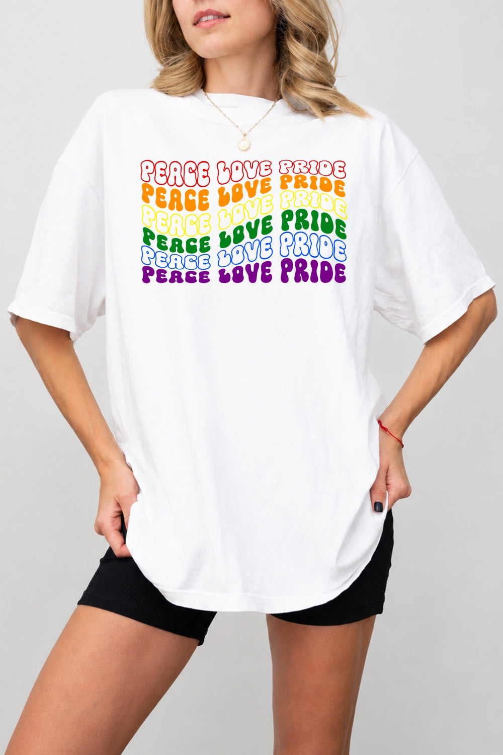 Peace love pride tee